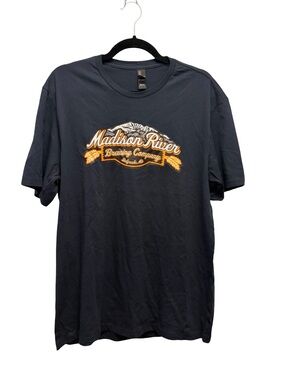 Madison River Brewing Company T Shirt Men's Large Brewery Beer Belgrade Montana
